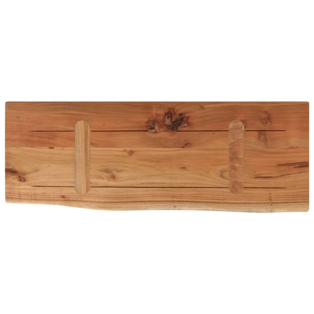 vidaXL Ράφι Επιτοίχιο Ορθ. Live Edge 50x20x2,5 εκ. Μασίφ Ξύλο Ακακίας