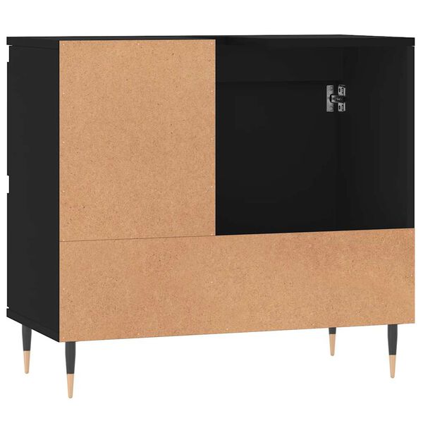 vidaXL Ντουλάπι Μπάνιου Μαύρο 65x33x60 εκ. Επεξεργασμένο Ξύλο