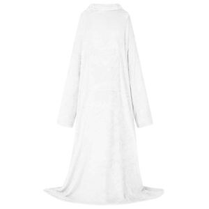 vidaXL Φούτερ-κουβέρτα Λευκό Φανέλα