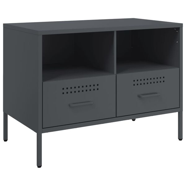 vidaXL Έπιπλο Τηλεόρασης Ανθρακί 68x39x50,5 εκ. από Χάλυβα