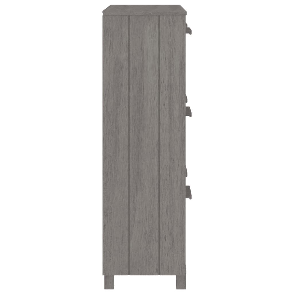 vidaXL Παπουτσοθήκη HAMAR Αν. Γκρι 59,5x35x117 εκ. Μασίφ Ξύλο Πεύκου
