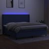 vidaXL &Kappa;&rho;&epsilon;&beta;ά&tau;&iota; Boxspring &mu;&epsilon; &Sigma;&tau;&rho;ώ&mu;&alpha; & LED &Mu;&pi;&lambda;&epsilon; 200x200 &epsilon;&kappa;. &Upsilon;&phi;&alpha;&sigma;&mu;ά&tau;&iota;&nu;&omicron;