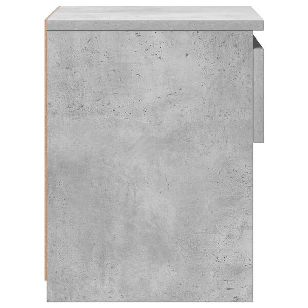 vidaXL Κομοδίνα 2 τεμ. Γκρι Σκυροδέματος 40 x 30 x 39 εκ. Επεξ. Ξύλο