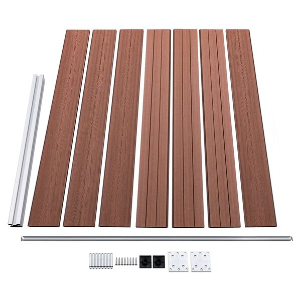 vidaXL Σετ Πάνελ Περίφραξης Καφέ 699 x 146 εκ. από WPC