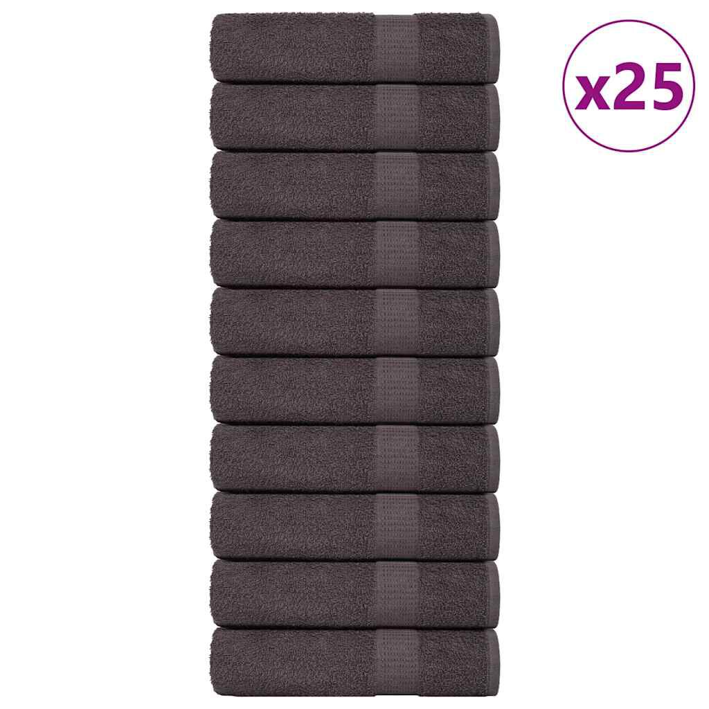 vidaXL Πετσέτες μπάνιου 25 τεμ. FROGN Ανθρακί 100x150 εκ. 100% Βαμβ.