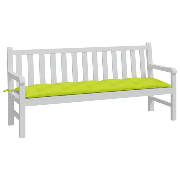 vidaXL Μαξιλάρι Πάγκου Κήπου Αν. Πράσινο 180x50x7 εκ. Ύφασμα Oxford