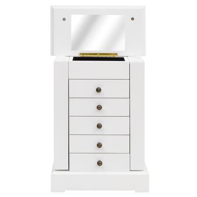 vidaXL Κοσμηματοθήκη με Καθρέφτη 25 x 13,5 x 34 εκ. από MDF