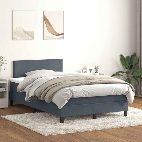 vidaXL Box Spring &Kappa;&rho;&epsilon;&beta;ά&tau;&iota; &mu;&epsilon; &sigma;&tau;&rho;ώ&mu;&alpha; &Sigma;&kappa;&omicron;ύ&rho;&omicron; &gamma;&kappa;&rho;&iota; 120x220 cm &Beta;&epsilon;&lambda;&omicron;ύ&delta;&iota;&nu;&omicron;