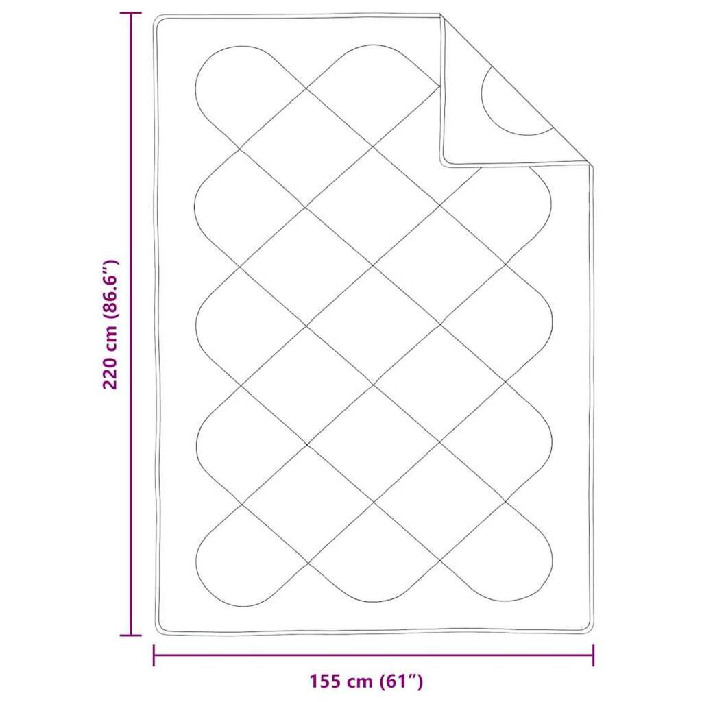 vidaXL Σετ Κουβέρτας με μαξιλάρι 2 pcs Λευκό 155 x 220 cm Μικροΐνες