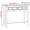 vidaXL Τραπέζι Κονσόλα Μεξικ. Corona Λευκό 90x34,5x73 εκ. Ξύλο Πεύκου