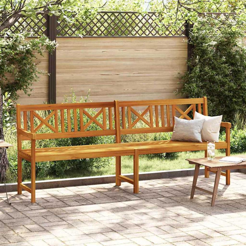 vidaXL Παγκάκι κήπου Καφέ 220 x 56 x 90εκ Μασίφ ξύλο ακακίας