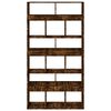 vidaXL Βιβλιοθήκη Καπνιστή Δρυς 100x33x187,5εκ. από Επεξεργασμένο Ξύλο