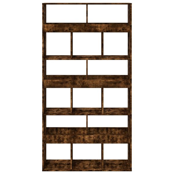 vidaXL Βιβλιοθήκη Καπνιστή Δρυς 100x33x187,5εκ. από Επεξεργασμένο Ξύλο