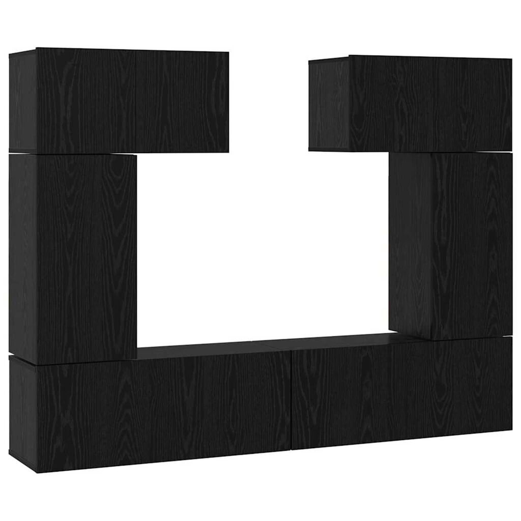 vidaXL Σετ επίπλου τηλεόρασης 6 pcs Μαύρη δρυς 80 x 30 x 30 εκ