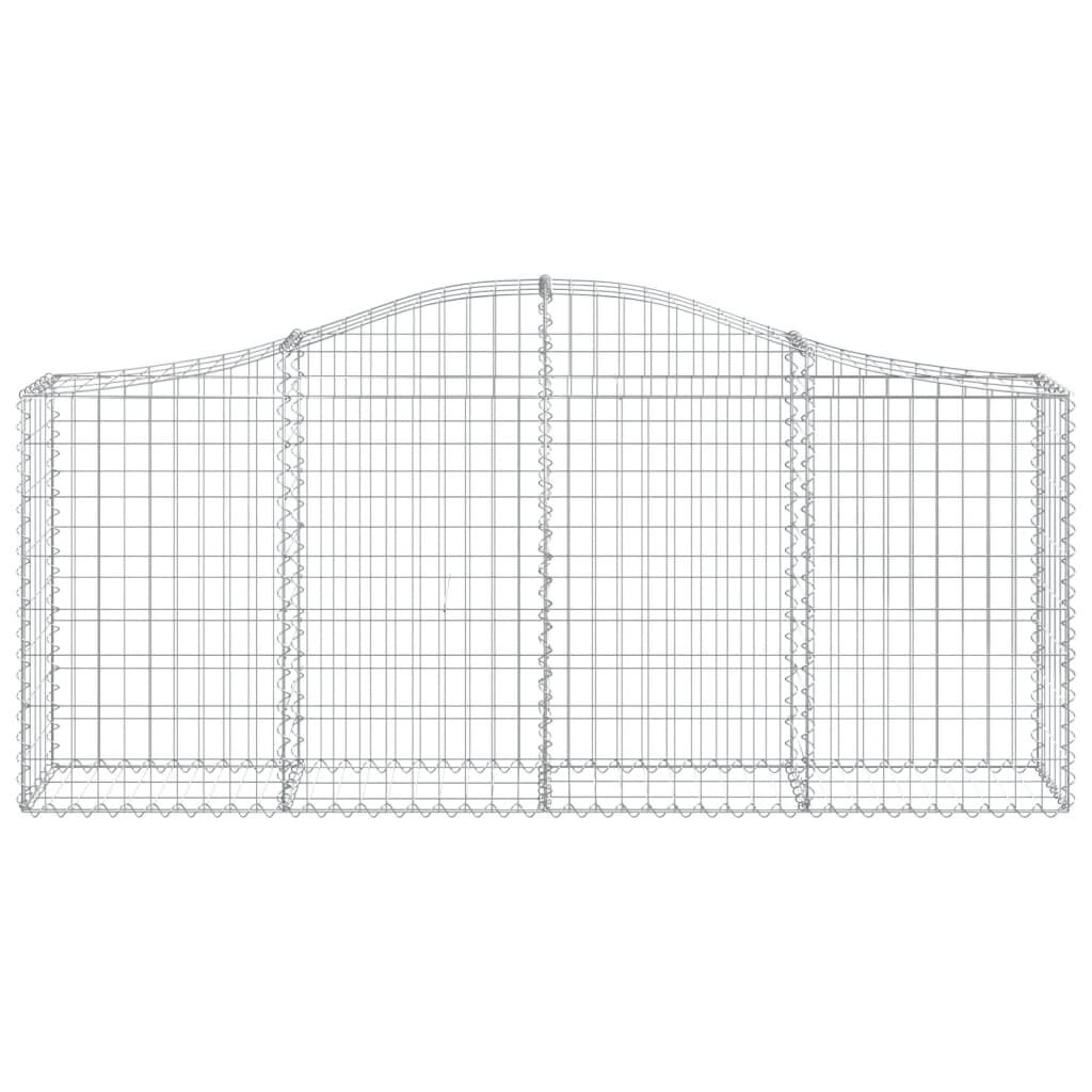 vidaXL Συρματοκιβώτια Τοξωτά 9 τεμ. 200x30x80/100 εκ. Γαλβαν. Ατσάλι