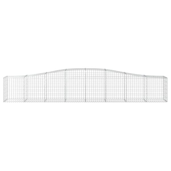 vidaXL Συρματοκιβώτια Τοξωτά 7 τεμ. 400x50x60/80 εκ. Γαλβαν. Ατσάλι