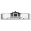 vidaXL Κλουβί Κουνελιών Γκρι 310x70x87 εκ. Μασίφ Ξύλο Πεύκου/Ελάτης