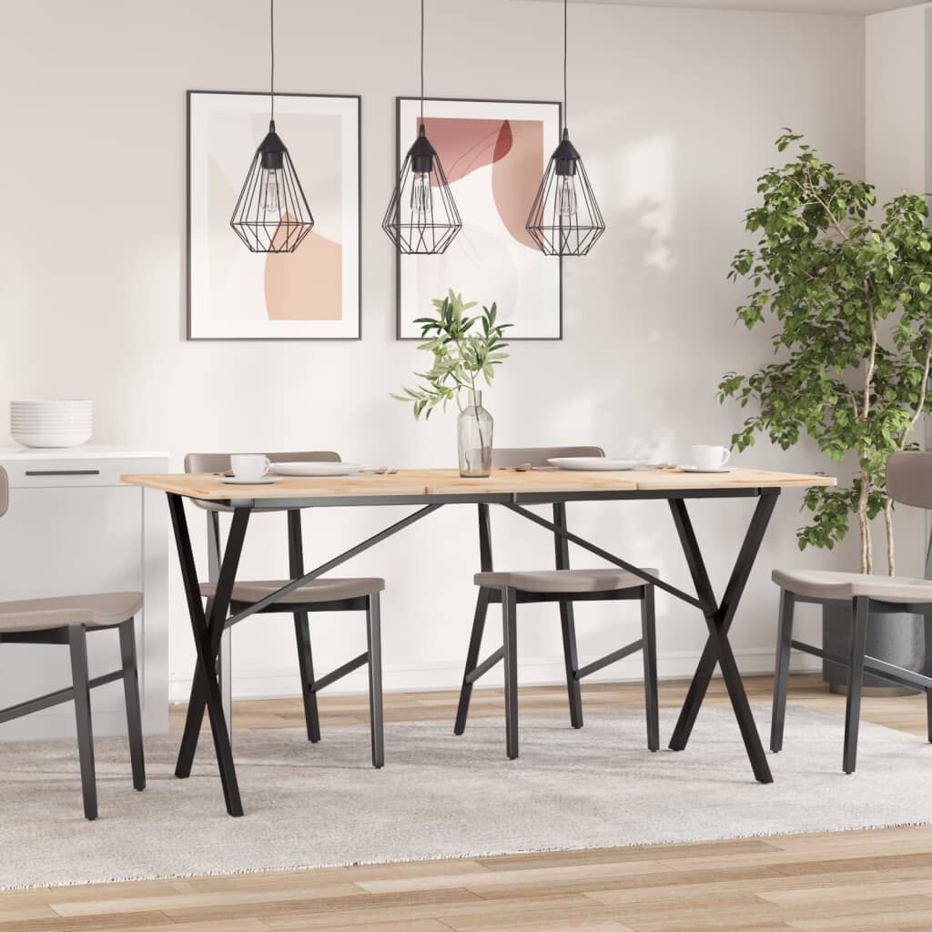 vidaXL Πόδια Τραπεζαρίας σε Σχήμα «X» 120x60x73 εκ. Ατσάλι