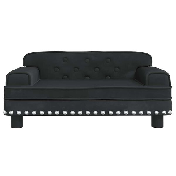 vidaXL Καναπές Παιδικός Μαύρο 70 x 45 x 30 εκ. από Βελούδο