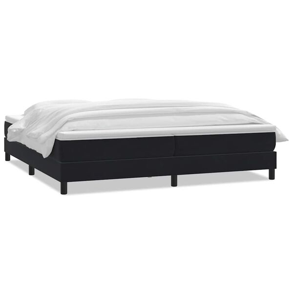 vidaXL Box Spring &Kappa;&rho;&epsilon;&beta;ά&tau;&iota; &mu;&epsilon; &sigma;&tau;&rho;ώ&mu;&alpha; &Mu;&alpha;ύ&rho;&omicron; 180x220 cm &Beta;&epsilon;&lambda;&omicron;ύ&delta;&iota;&nu;&omicron;