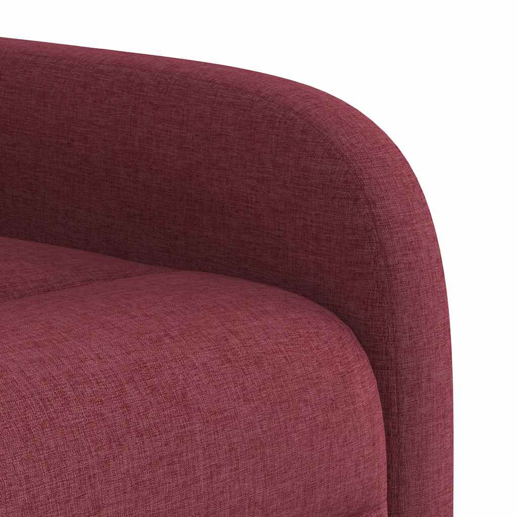 vidaXL Πολυθρόνα Μασάζ Ηλεκτρική Ανακλινόμενη Μπορντό Υφασμάτινη