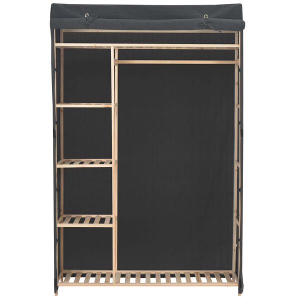 vidaXL Ντουλάπα Γκρι 110 x 40 x 170 εκ. Υφασμάτινη