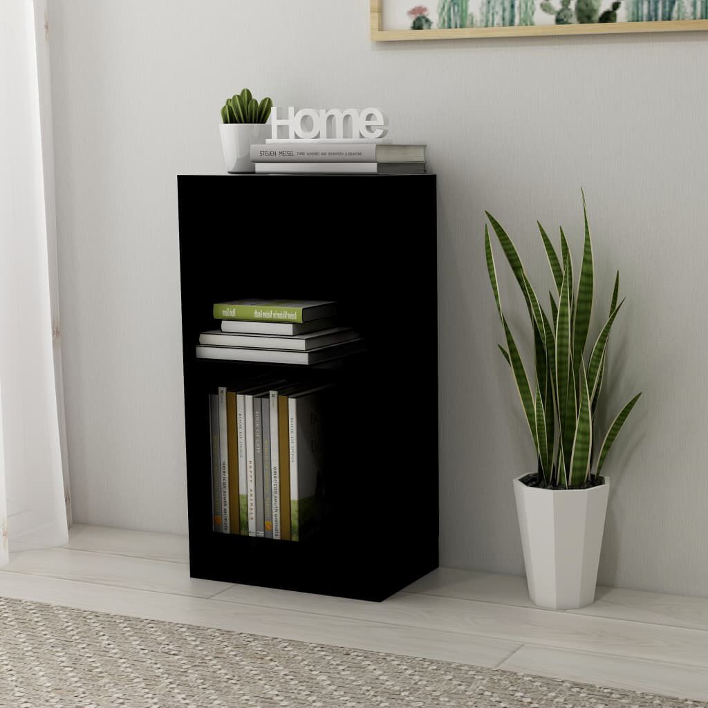 vidaXL Βιβλιοθήκη Μαύρο 40x24x75 εκ. από Επεξ. Ξύλο