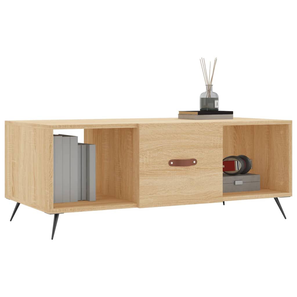 vidaXL Τραπεζάκι Σαλονιού Sonoma Δρυς 102x50x40 εκ. από Επεξεργ. Ξύλο