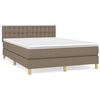 vidaXL &Kappa;&rho;&epsilon;&beta;ά&tau;&iota; Boxspring &mu;&epsilon; &Sigma;&tau;&rho;ώ&mu;&alpha; Taupe 140x190 &epsilon;&kappa;. &Upsilon;&phi;&alpha;&sigma;&mu;ά&tau;&iota;&nu;&omicron;