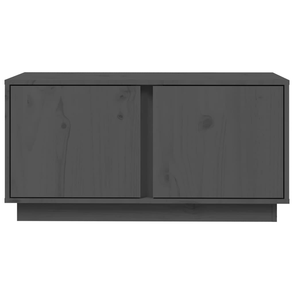 vidaXL Έπιπλο Τηλεόρασης Γκρι 80x35x40,5 εκ. από Μασίφ Ξύλο Πεύκου
