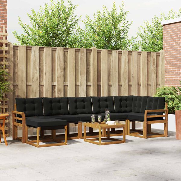 vidaXL &Sigma;&epsilon;&iota;&rho;ά &Kappa;&alpha;&nu;&alpha;&pi;έ &Epsilon;&xi;&omega;&tau;&epsilon;&rho;&iota;&kappa;&omicron;ύ &mu;&epsilon; &mu;&alpha;&xi;&iota;&lambda;ά&rho;&iota; 8 pcs &Phi;&upsilon;&sigma;&iota;&kappa;ό &kappa;&alpha;&iota; &Mu;&alpha;ύ&rho;&omicron;