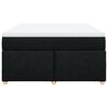 vidaXL Κρεβάτι Boxspring με Στρώμα Μαύρο 140x200 εκ. Υφασμάτινο