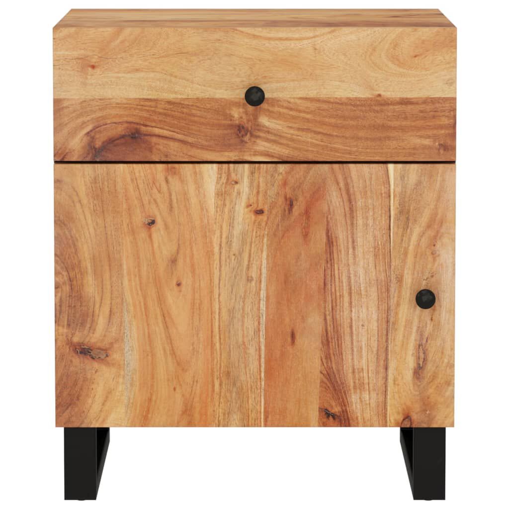 vidaXL Κομοδίνο 50 x 33 x 60 εκ. Μασίφ Ξύλο Ακακίας & Επεξεργ. Ξύλο