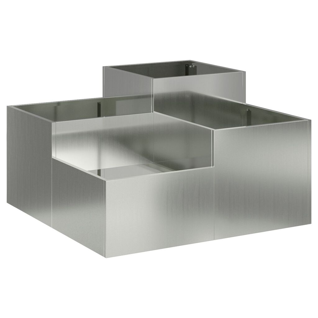vidaXL Γλάστρα Κήπου 80x80x48 εκ Γαλβανισμένο Ατσάλι