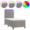 vidaXL &Kappa;&rho;&epsilon;&beta;ά&tau;&iota; Boxspring &mu;&epsilon; &Sigma;&tau;&rho;ώ&mu;&alpha; & LED &Alpha;&nu;.&Gamma;&kappa;&rho;&iota; 90x190 &epsilon;&kappa;. &Beta;&epsilon;&lambda;&omicron;ύ&delta;&iota;&nu;&omicron;
