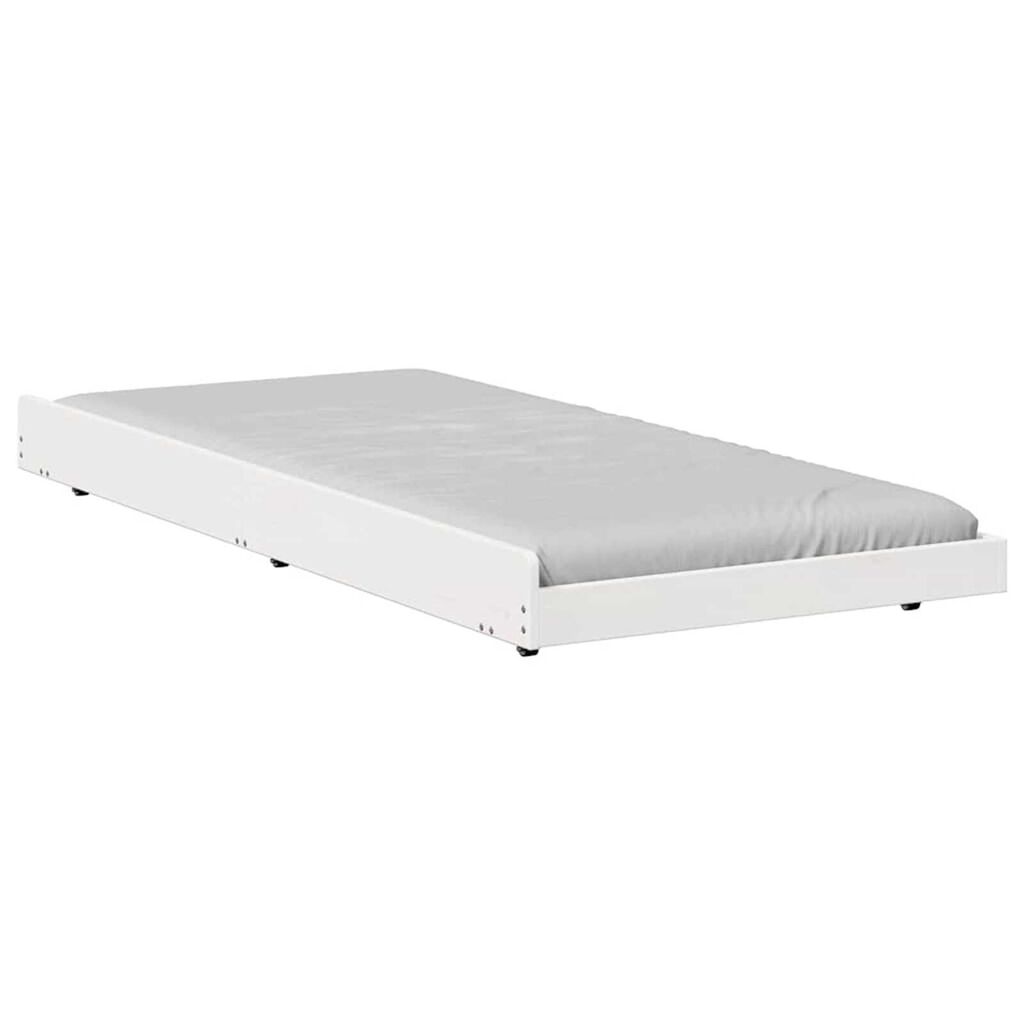 vidaXL Σκελετός Κρεβατιού Λευκό 100 x 200 cm Μασίφ ξύλο πεύκου
