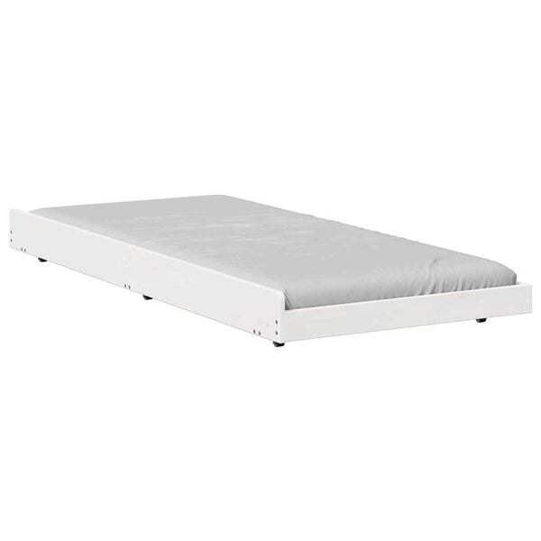 vidaXL Σκελετός Κρεβατιού Λευκό 100 x 200 cm Μασίφ ξύλο πεύκου