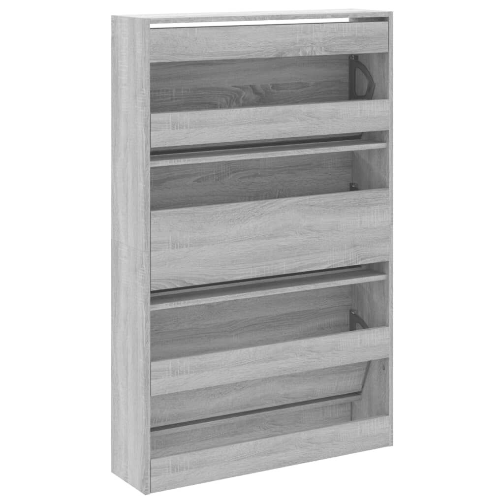 vidaXL Παπουτσοθήκη Γκρι Sonoma 80x21x125,5 εκ. από Επεξεργ. Ξύλο