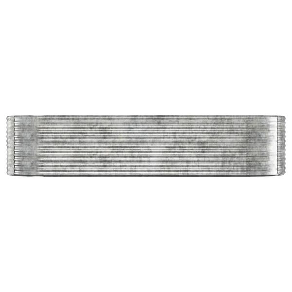 vidaXL Ζαρντινιέρα Ασημί 322x100x68 εκ. Ατσάλι με Ηλεκτρ. Βαφή Πούδρας