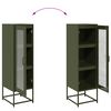 vidaXL Highboard Ελαιοπράσινο 36x39x123 cm Ατσάλι ψυχρής έλασης