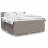 vidaXL &Kappa;&rho;&epsilon;&beta;ά&tau;&iota; Boxspring &mu;&epsilon; &Sigma;&tau;&rho;ώ&mu;&alpha; Taupe 200x200 &epsilon;&kappa;. &Upsilon;&phi;&alpha;&sigma;&mu;ά&tau;&iota;&nu;&omicron;
