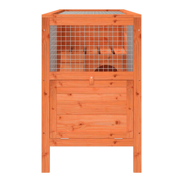 vidaXL Κλουβί Κουνελιών Καφέ 103 x 44 x 69,5 εκ. Μασίφ Ξύλο Πεύκου