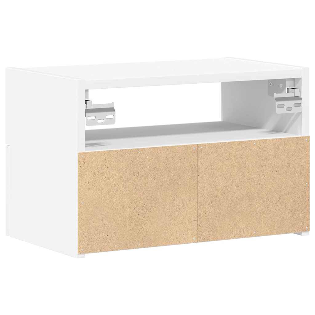 vidaXL Κομοδίνο Επιτοίχιο Λευκά 45x26x28,5 εκ.