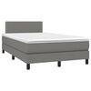 vidaXL &Kappa;&rho;&epsilon;&beta;ά&tau;&iota; Boxspring &mu;&epsilon; &Sigma;&tau;&rho;ώ&mu;&alpha; & LED &Sigma;&kappa;.&Gamma;&kappa;&rho;&iota; 120x200 &epsilon;&kappa; &Upsilon;&phi;&alpha;&sigma;&mu;ά&tau;&iota;&nu;&omicron;