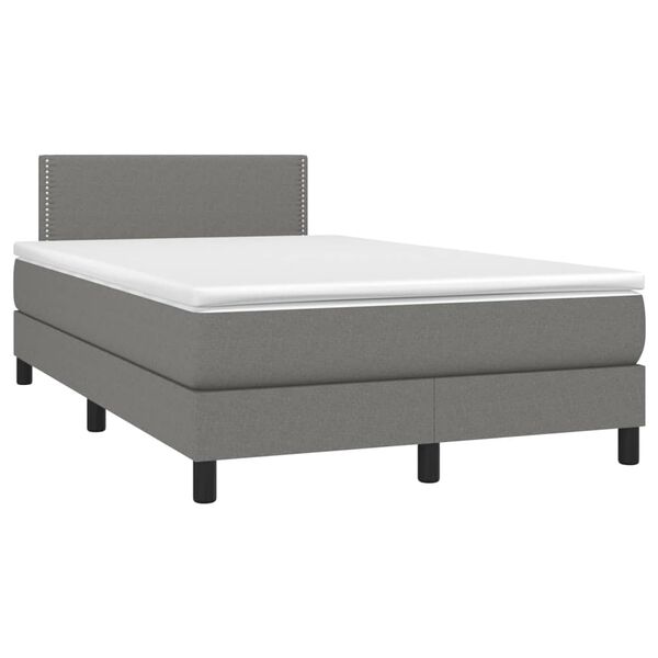 vidaXL &Kappa;&rho;&epsilon;&beta;ά&tau;&iota; Boxspring &mu;&epsilon; &Sigma;&tau;&rho;ώ&mu;&alpha; & LED &Sigma;&kappa;.&Gamma;&kappa;&rho;&iota; 120x200 &epsilon;&kappa; &Upsilon;&phi;&alpha;&sigma;&mu;ά&tau;&iota;&nu;&omicron;