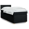 vidaXL Κρεβάτι Boxspring με Στρώμα Μαύρο Single Υφασμάτινα
