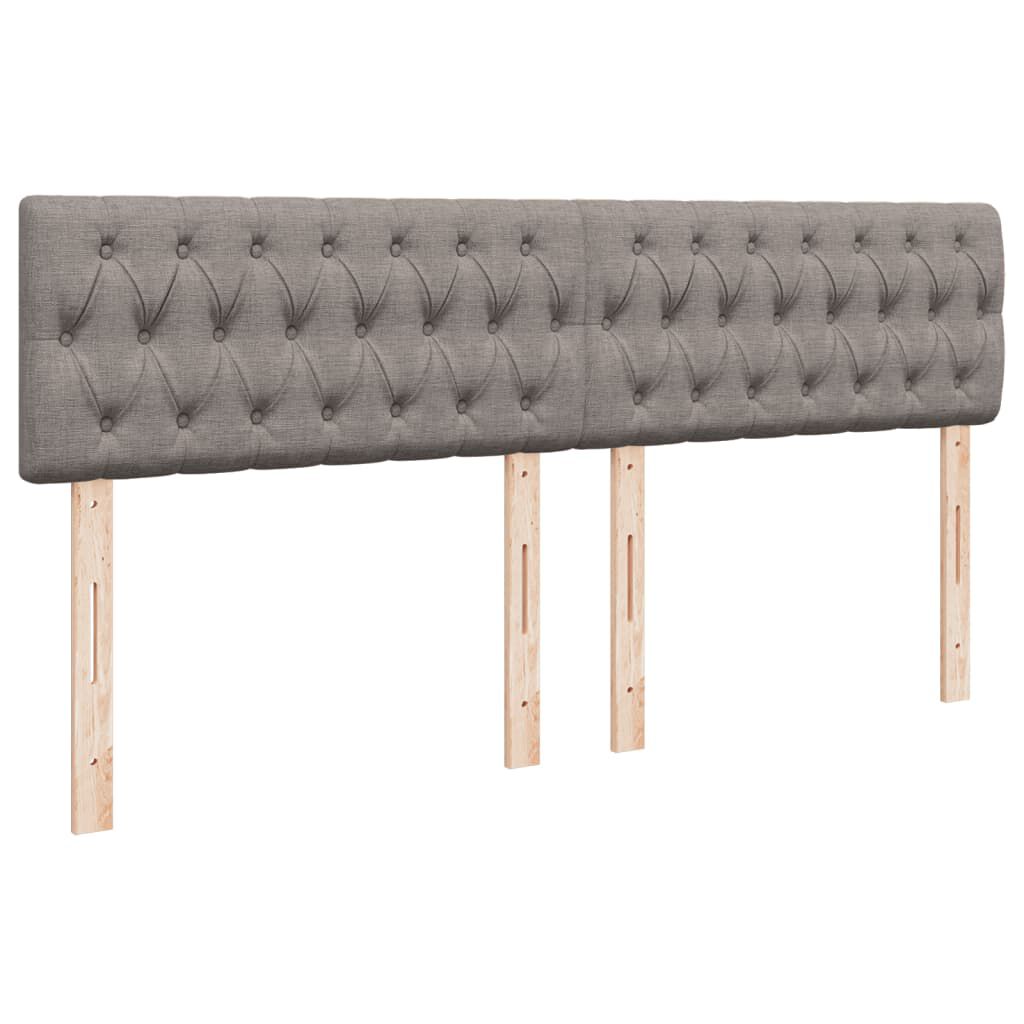 vidaXL Κρεβάτι Boxspring με Στρώμα Taupe 180x200 εκ. Υφασμάτινο