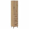 vidaXL Highboard Artisan Oak 34,5 x 34 x 180 &epsilon;&kappa;. &Epsilon;&pi;&epsilon;&xi;&epsilon;&rho;&gamma;&alpha;&sigma;&mu;έ&nu;&omicron; &Xi;ύ&lambda;&omicron;