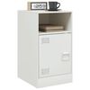 vidaXL Κομοδίνο Λευκό 34,5x39x62 εκ. από Χάλυβα