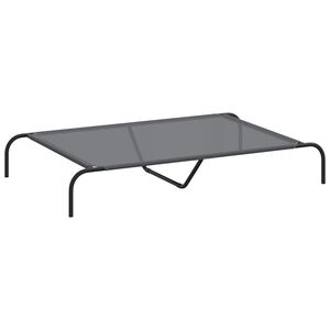 vidaXL &Alpha;&nu;&upsilon;&psi;&omega;&mu;έ&nu;&omicron; &kappa;&rho;&epsilon;&beta;ά&tau;&iota; &sigma;&kappa;ύ&lambda;&omicron;&upsilon; &gamma;&kappa;&rho;&iota; 130x80x20 cm Textilene &kappa;&alpha;&iota; &chi;ά&lambda;&upsilon;&beta;&alpha;